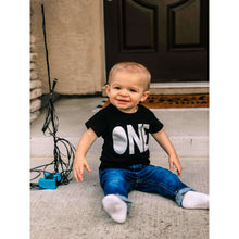 Load image into Gallery viewer, boys first birthday shirt- happy life parties
