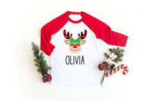 Load image into Gallery viewer, Rudolph customizable raglan
