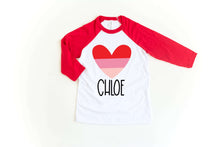 Load image into Gallery viewer, Personalized Girls Valentine Shirt
